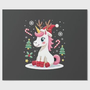 Christmas Unicorn Cute Magical Xmas Toddler Girls Wrapping Paper
