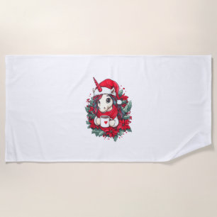 Christmas Unicorn Decor Girls Boys Kids Christmas  Beach Towel