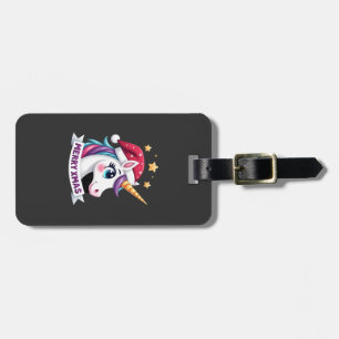 Christmas Unicorn Long Sleeve T-Shirt Luggage Tag