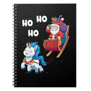 Christmas Unicorn Shirt Magical Xmas Santa Claus S Notebook