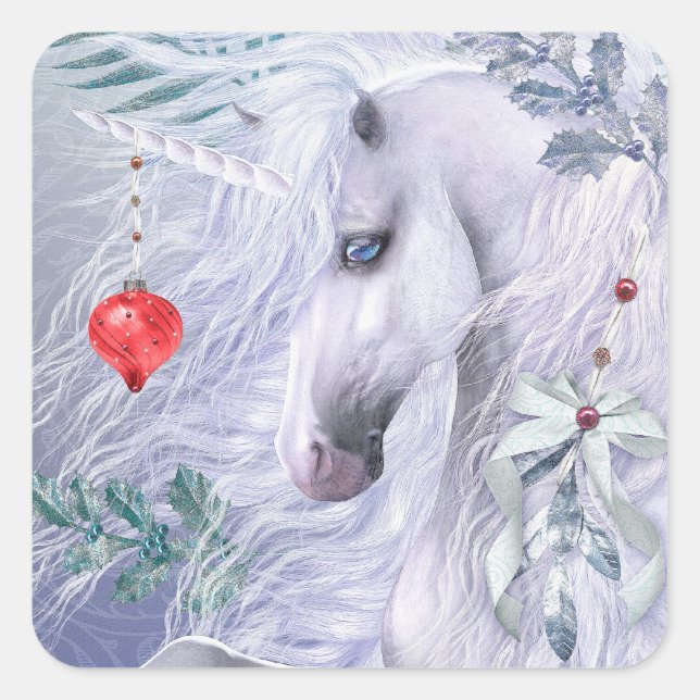 Christmas Unicorn Stickers (Front)