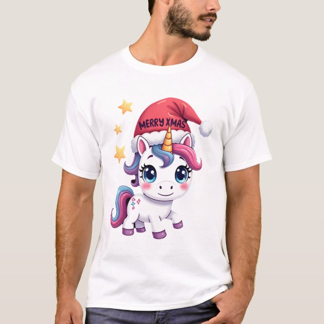 Christmas Unicorn T-Shirt (2) (Front)