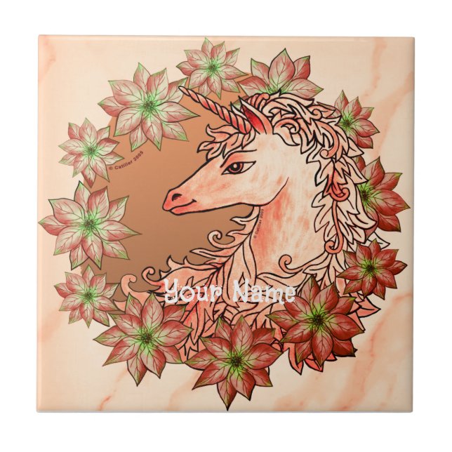 Christmas Unicorn tile (Front)