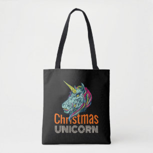Christmas Unicorn Tote Bag