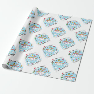 Christmas Unicorn Wrapping Paper