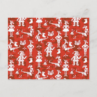 Christmas Unicorns Holiday Postcard