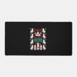 Christmas Unicorns Jingle All The Unicorns Squad P Desk Mat