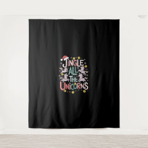 Christmas Unicorns Jingle All The Unicorns Squad P Tapestry