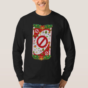 Christmas Uno Cards Xmas Tree Santa Wreath Snowfla T-Shirt