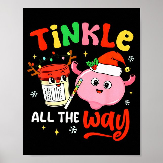 Christmas Urologist Nephrologist T Healthcare Work Poster (Front)