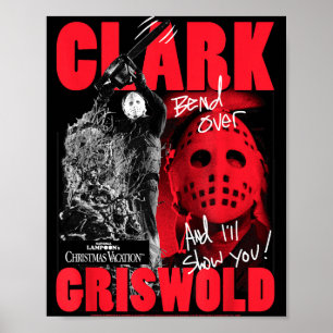 Christmas Vacation Clark Griswold Hockey Mask Holi Poster