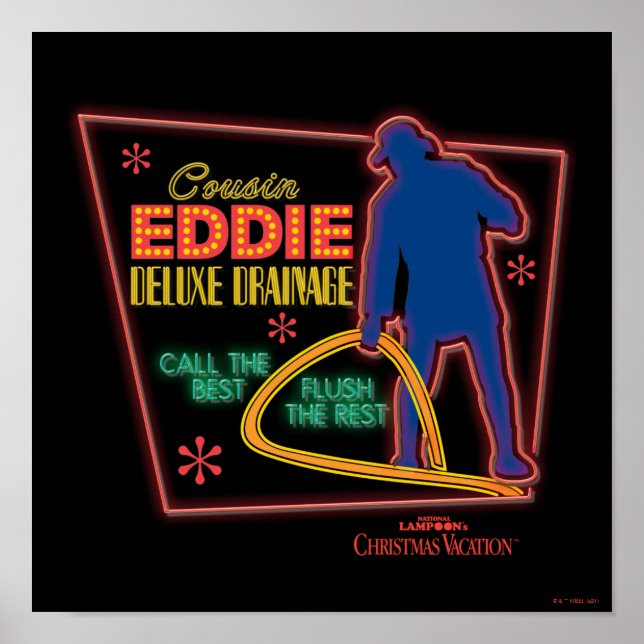 Christmas Vacation | Cousin Eddie Neon Sign (Front)