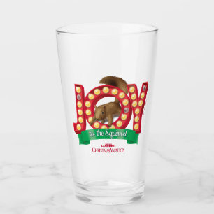 Christmas Vacation Joy to the Squirrel Glass