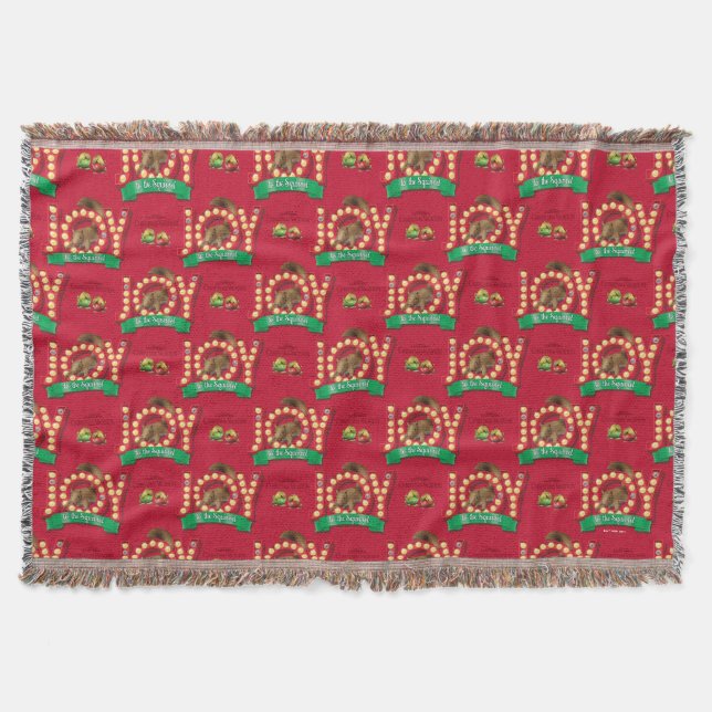 Christmas Vacation | Joy to the Squirrel Pattern Throw Blanket (Front)