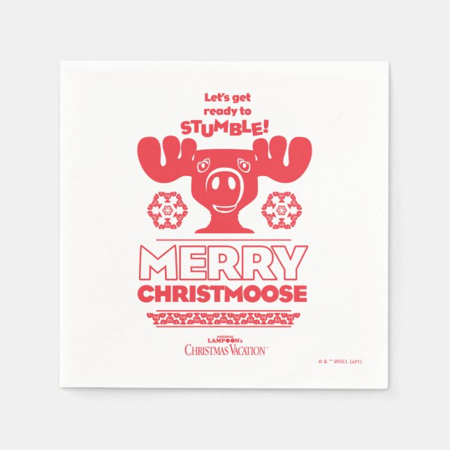 Christmas Vacation | Merry Christmoose Napkin (Front)