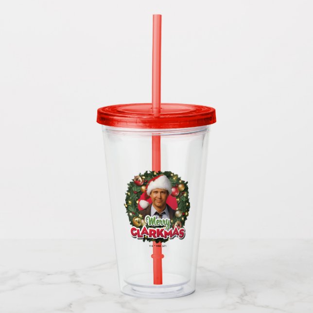 Christmas Vacation | Merry Clarkmas Acrylic Tumbler (Front)