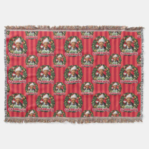 Christmas Vacation Merry Clarkmas Pattern Throw Blanket