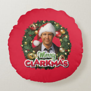 Christmas Vacation   Merry Clarkmas Round Cushion