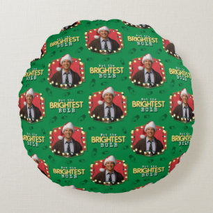 Christmas Vacation Not the Brightest Bulb Patter Round Cushion