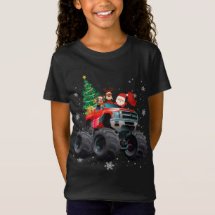 Christmas Vacation Santa Riding Monster Red Truck T-Shirt