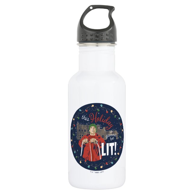 Christmas Vacation | This Holiday is Gonna Be Lit 532 Ml Water Bottle (Front)
