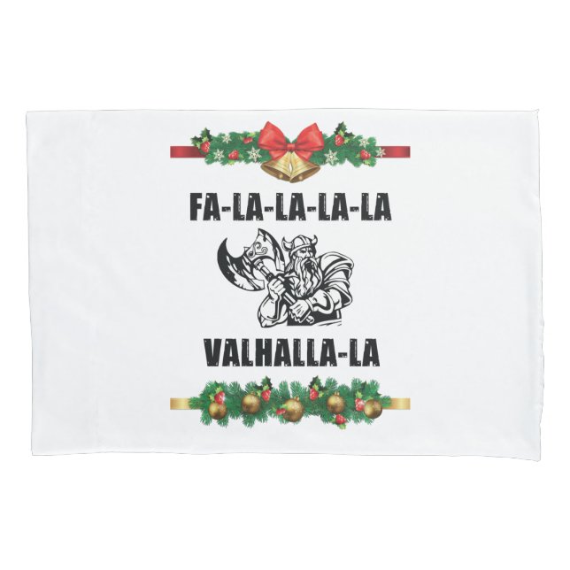 Christmas Valhalla Throw Pillow Pillowcase (Front)