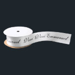 Christmas Veni Emmanuel Religious Advent Satin Ribbon<br><div class="desc">Lovely Christmas and/or Advent ribbon with "Veni, Veni Emmanuel" is a Latin phrase that translates to "Come, Emmanuel" in English. The phrase has its roots in the Christmas hymn "O Come, O Come, Emmanuel, " which is a liturgical prayer for the coming of Christ. The hymn expresses the longing and...</div>