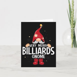 Christmas Very Merry Billiards Gnome X-mas Card