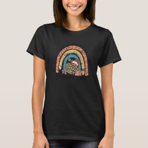 Christmas Very Merry Montessori Teacher Rainbow Ch T-Shirt