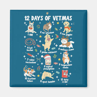 Christmas Veterinarian Veterinary Medicine Vet Magnet