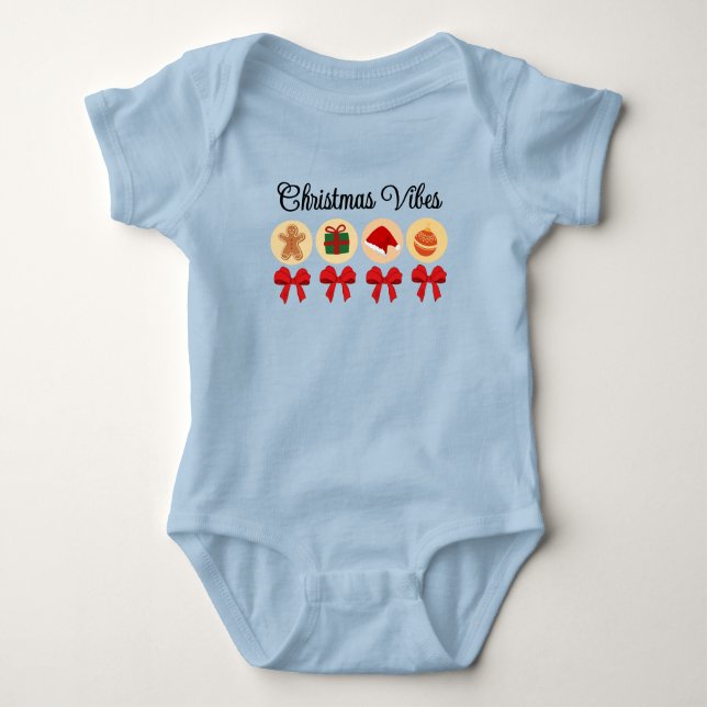 Christmas Vibes Baby Bodysuit (Front)
