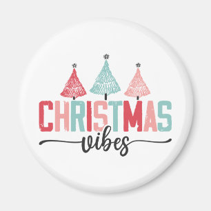 Christmas Vibes - Festive Tree Design Magnet