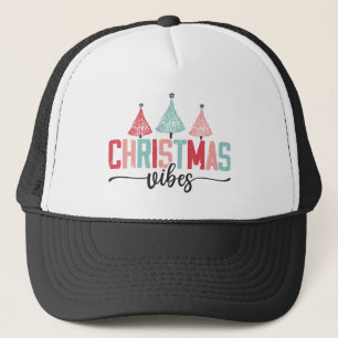 Christmas Vibes - Festive Tree Design Trucker Hat