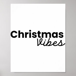 Christmas Vibes Modern Minimalist Trendy Styli Shi Poster