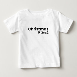 Christmas Vibes Modern Minimalist Trendy Stylish Baby T-Shirt