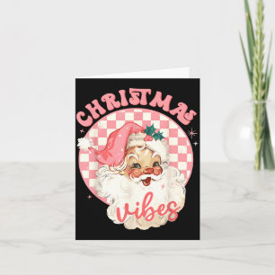 Christmas Vibes Nk Santa Claus Disco Vintage Xmas  Card