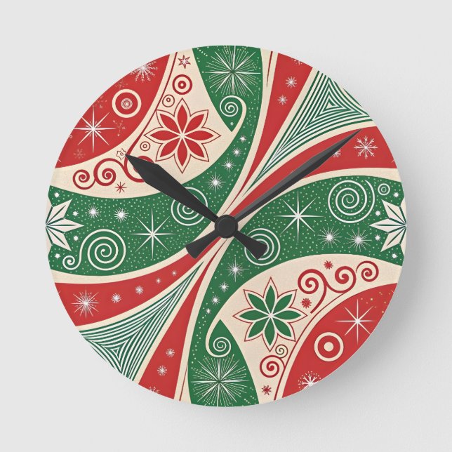 Christmas Vibes Round Clock (Front)