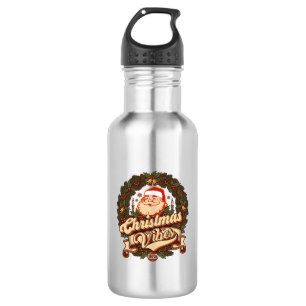 Christmas Vibes Santa Claus Wreath Bells 532 Ml Water Bottle