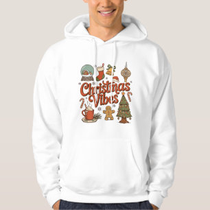 Christmas Vibes Snow Globe Gingerbread Man Tree Hoodie
