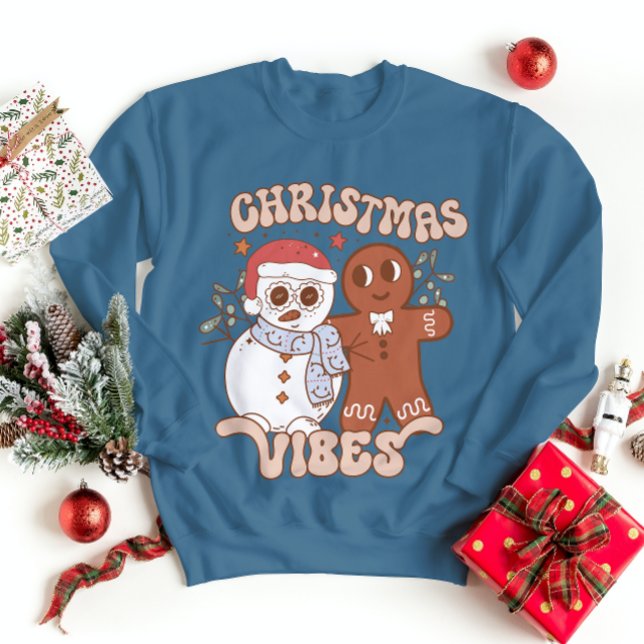 Christmas Vibes Sweatshirt Winter Holiday Season (Creator Uploaded)