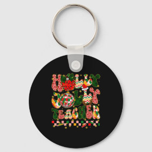 Christmas Vibes Teacher Leopard Snowman Xmas Men W Key Ring