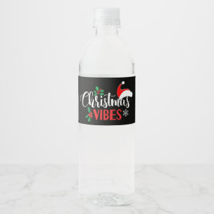 Christmas Vibes Water Bottle Label