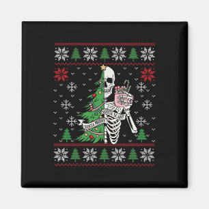 Christmas Vibes Xmas Skeleton Sorta Merry Sorta Sc Magnet