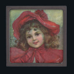 Christmas Victorian Child Red Hat Girl Portrait Ar Gift Box<br><div class="desc">The Christmas Child - This little Victorian child has a red little hat and a red cloak,  just like Little Red Riding Hood,  to keep her warm for the Christmas season. The beautiful child is from a late 1800s advertisement.</div>