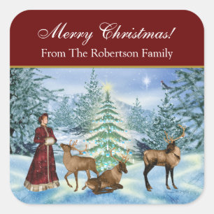 Christmas Victorian Personalised Gift Stickers