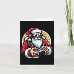 Christmas Video Game Santa Gamer Xmas Card