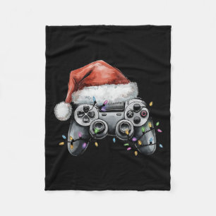 Christmas Video Gamer Controller Xmas Gaming Men B Fleece Blanket