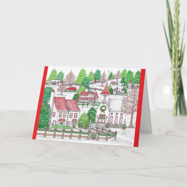 Christmas Village 7 Greeting Card (Front)
