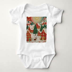 Christmas Village Baby Bodysuit