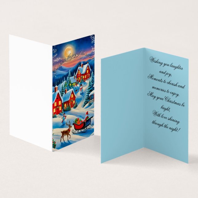 Christmas village Christmas card (Inside and Outside)